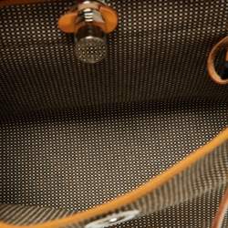 Hermès Black/Natural/Ecru Toile Viking and Vache Hunter Leather Herbag 31 Bag