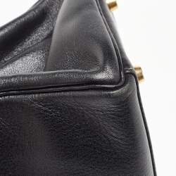 Hermes Black Gulliver Leather Gold Finish Kelly 35 Bag