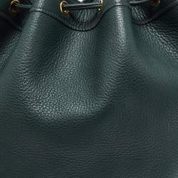 مملوكة مسبقًا Hermes Vert Fonce Togo Leather Market Bag