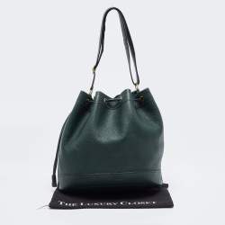 مملوكة مسبقًا Hermes Vert Fonce Togo Leather Market Bag