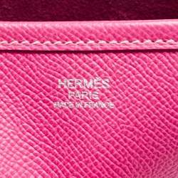 Hermes Rose Tyrien Epsom Leather Evelyne III GM Bag
