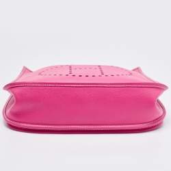 Hermes Rose Tyrien Epsom Leather Evelyne III GM Bag