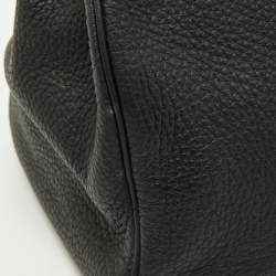 Pre Owned Hermes Black Taurillon Clemence Leather Gold Finish Birkin 35 Bag