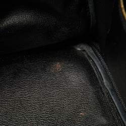 Pre Owned Hermes Black Taurillon Clemence Leather Gold Finish Birkin 35 Bag