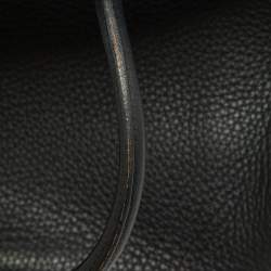 Pre Owned Hermes Black Taurillon Clemence Leather Gold Finish Birkin 35 Bag