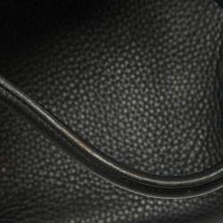 Pre Owned Hermes Black Taurillon Clemence Leather Gold Finish Birkin 35 Bag