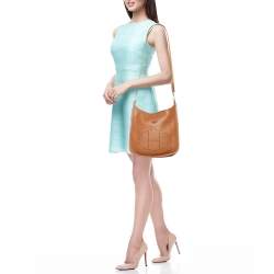 Hermes Gold Togo Leather Evelyne III PM Bag