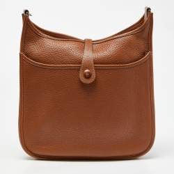 Hermes Gold Togo Leather Evelyne III PM Bag