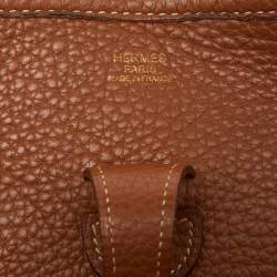 Hermes Gold Togo Leather Evelyne III PM Bag