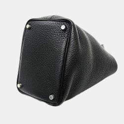 Hermes Black Clemence Leather Picotin Lock 18 Tote Bag