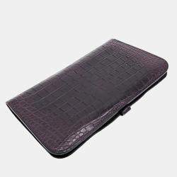 Hermes Burgundy Alligator Leather Dogon Long Wallet