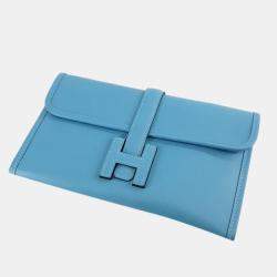 Pre Owned Hermes  Leather Duo Jige Wallet