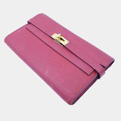 Pre Owned Hermes  Leather Kelly Classic Wallet