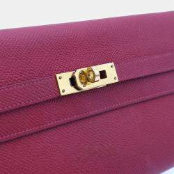 Pre Owned Hermes  Leather Kelly Classic Wallet