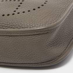 Hermes Etain Taurillon Clemence Leather Evelyne TPM Bag 