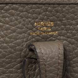 Hermes Etain Taurillon Clemence Leather Evelyne TPM Bag 