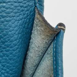 Pre Owned Hermès  Blue Jean Taurillon Clemence Leather Evelyne III GM Bag