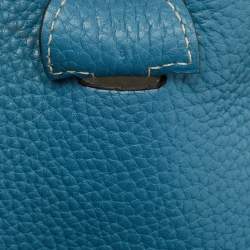 Pre Owned Hermès  Blue Jean Taurillon Clemence Leather Evelyne III GM Bag