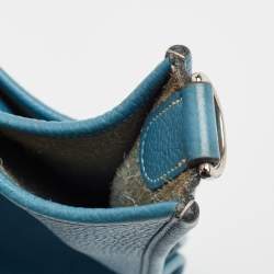 Pre Owned Hermès  Blue Jean Taurillon Clemence Leather Evelyne III GM Bag