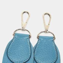 Pre Owned Hermès  Blue Jean Taurillon Clemence Leather Evelyne III GM Bag