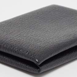 Hermès  Noir Chevre Leather Calvi Card Holder