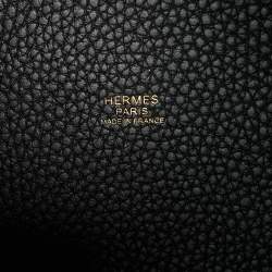 Hermes Black Taurillon Clemence Leather Picotin Lock 22 Bag