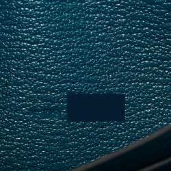 Pre Owned Hermes Vert Bosphore Chevre Leather Kelly Classic Wallet