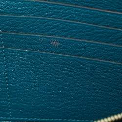 Pre Owned Hermes Vert Bosphore Chevre Leather Kelly Classic Wallet