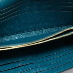 Pre Owned Hermes Vert Bosphore Chevre Leather Kelly Classic Wallet