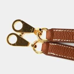 Pre Owned Hermes Fauve Barenia Faubourg Leather Gold Finish Kelly Retourne 25 Bag