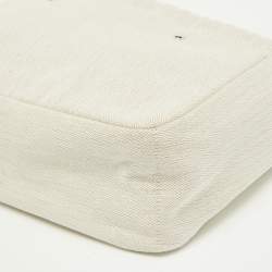 Pre Owned Hermes Naturel/Fauve Canvas and Barenia Leather Fourbi 25 Pouch