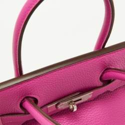 Hermès Magnolia Taurillion Clemence Leather Palladium Finish Birkin 30 Bag