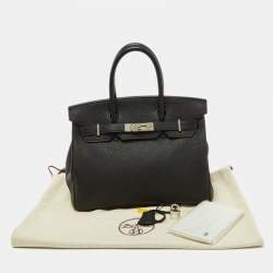 Hermes Black Togo Leather Palladium Finish Birkin 30 Bag