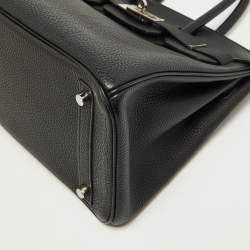 Hermes Black Togo Leather Palladium Finish Birkin 30 Bag