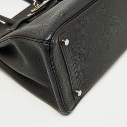 Hermes Black Togo Leather Palladium Finish Birkin 30 Bag