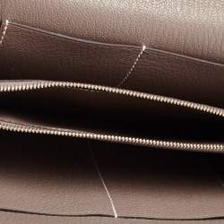 Hermès Etoupe Chevre Leather Kelly To Go Wallet