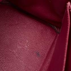 Hermes Rouge Grenat Togo Leather Gold Finish Kelly Retourne 28 Bag