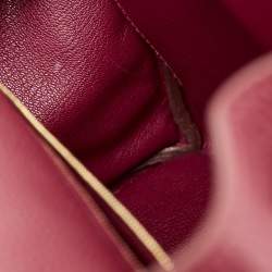 Hermes Rouge Grenat Togo Leather Gold Finish Kelly Retourne 28 Bag