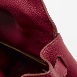 Hermes Rouge Grenat Togo Leather Gold Finish Kelly Retourne 28 Bag