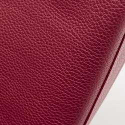 Hermes Rouge Grenat Togo Leather Gold Finish Kelly Retourne 28 Bag
