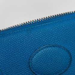 Pre Owned Hermes Bleu Izmir Epsom Leather Bolide 27 Bag