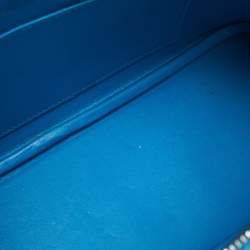 Pre Owned Hermes Bleu Izmir Epsom Leather Bolide 27 Bag
