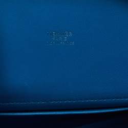 Pre Owned Hermes Bleu Izmir Epsom Leather Bolide 27 Bag