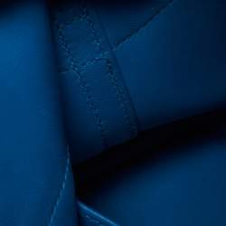 Pre Owned Hermes Bleu Izmir Epsom Leather Bolide 27 Bag