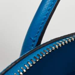 Pre Owned Hermes Bleu Izmir Epsom Leather Bolide 27 Bag