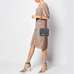 Hermès Bleu Nuit Evercolor Leather Palladium Finish Constance III Mini Bag
