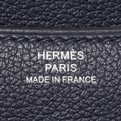 Hermès Bleu Nuit Evercolor Leather Palladium Finish Constance III Mini Bag
