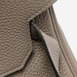 Pre Owned Hermes Gris Asphalt/Rose Extreme Togo Leather Palladium Finish Birkin 35 Bag 