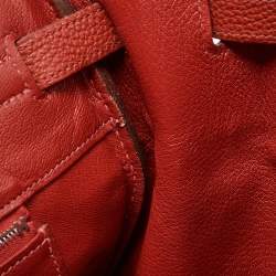 Hermes Vermillon Togo Leather Palladium Finish Birkin 35 Bag