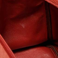 Hermes Vermillon Togo Leather Palladium Finish Birkin 35 Bag
